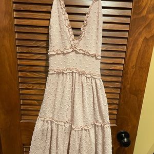 Worn once light pink dress with dot details MOD brand